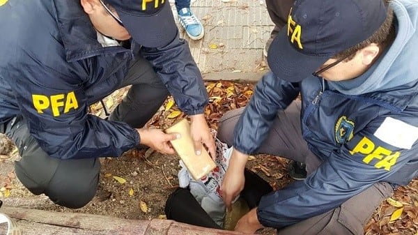 La Policía Federal Argentina secuestró casi dos kilos de marihuana. (PFA)