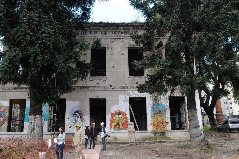 2017. Obras en el edificio del ex Padelai. Silvana Boemo