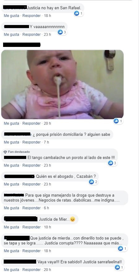 La gente se molestó, en su mayoría, al enterarse de la prisión domiciliaria de Carabajal.