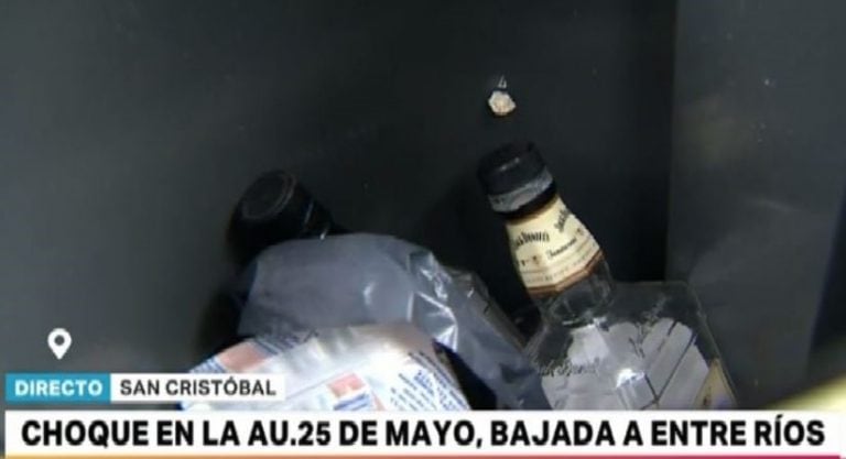 Algunos testigos aseguraron que tras el choque el conductor descartó dos botellas de whisky