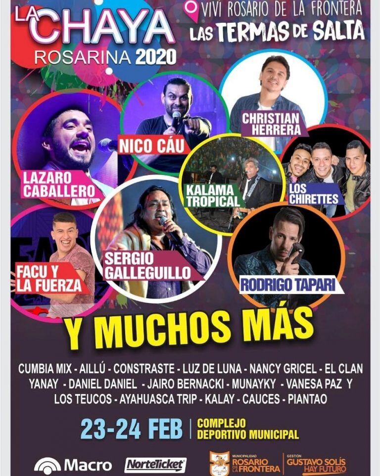 Cartelera de la Chaya Rosarina (Facebook Chaya Rosarina)