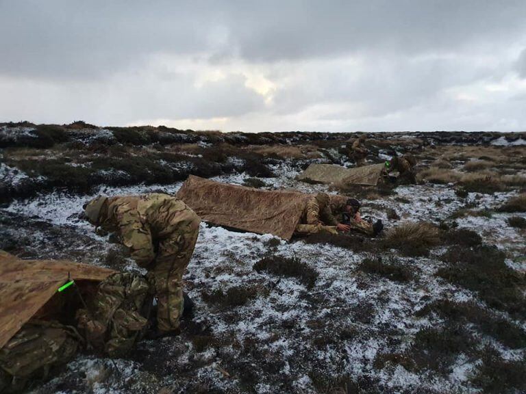 Ejercicios en Malvinas, momento de descanso