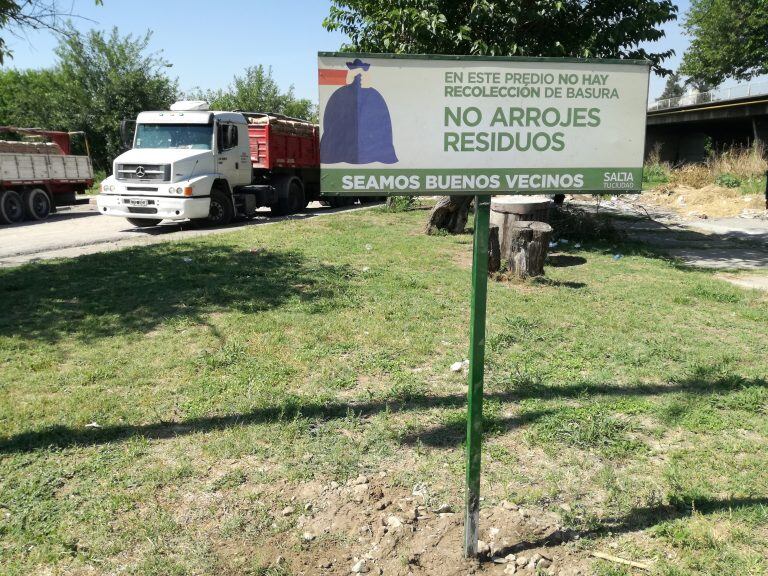 Pondrán carteles para tratar de que los salteños tiren menos basura