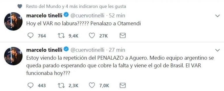 Copa América: la reacción de los famosos tras la derrota de Argentina (Foto: captura Twitter)