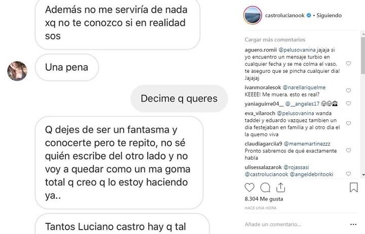 Luciano Castro tomó una drástica decisión al enterarse que su cuenta había sido hackeada