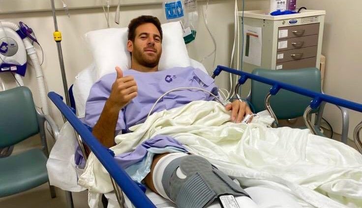 Juan Martín Del Potro se operó nuevamente su rodilla y no se sabe cuando volverá a jugar