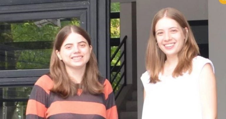 Pilar Tagliero y Ana Bianca Rómulo, alumnas avanzadas de Ingeniería Aeronáutica.