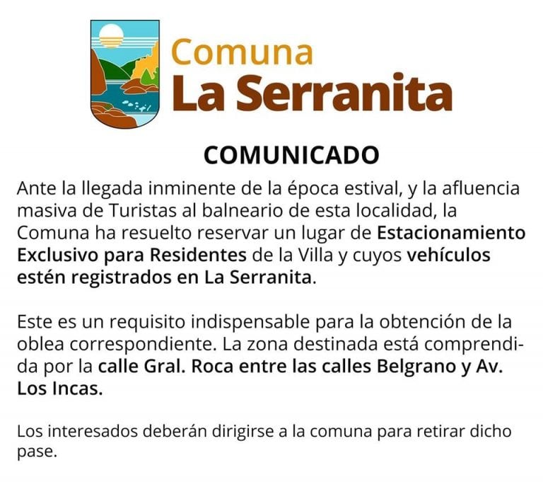 Comunicado La Serranita