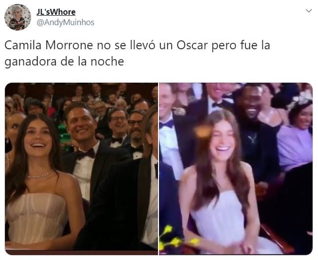 Los tuits sobre Camila Morrone en los Oscars 2020 (Foto: captura Twitter)