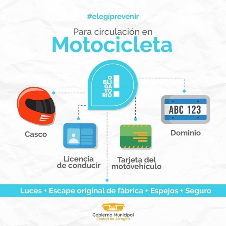 Controles de transito de Motovehiculos en Arroyito