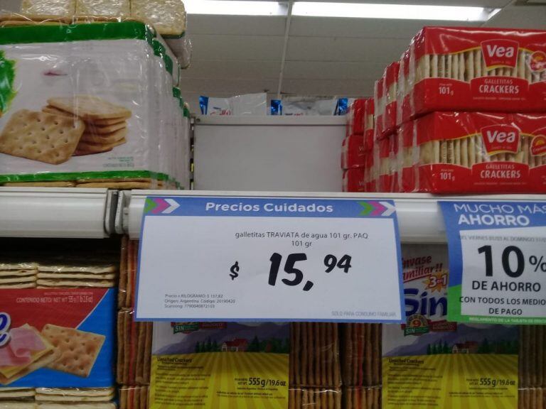 No hay productos esenciales en las góndolas de los super sanjuaninos.