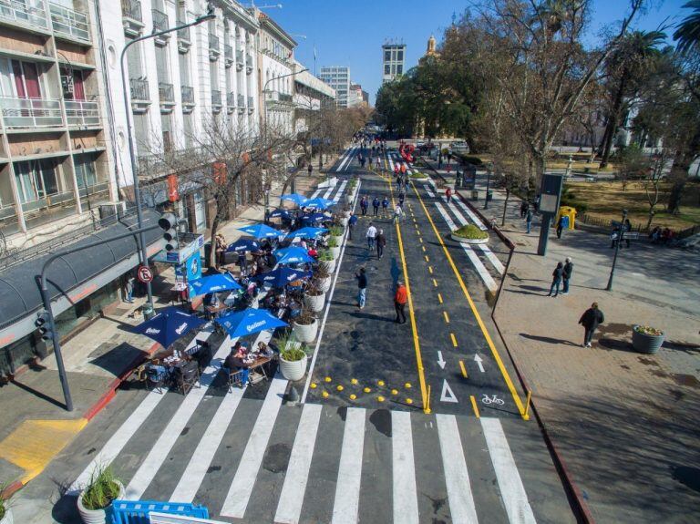 Así quedó la "gran manzana" en la zona de la plaza San Martín.