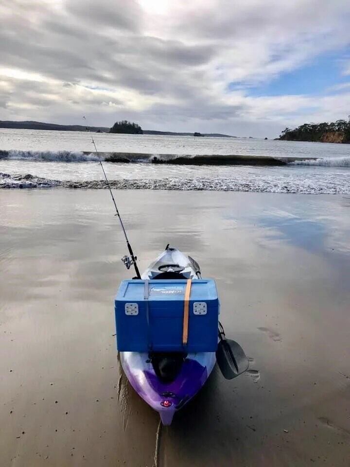 La imagen que subió Jeremy Peter Worthy antes de subirse al kayak.