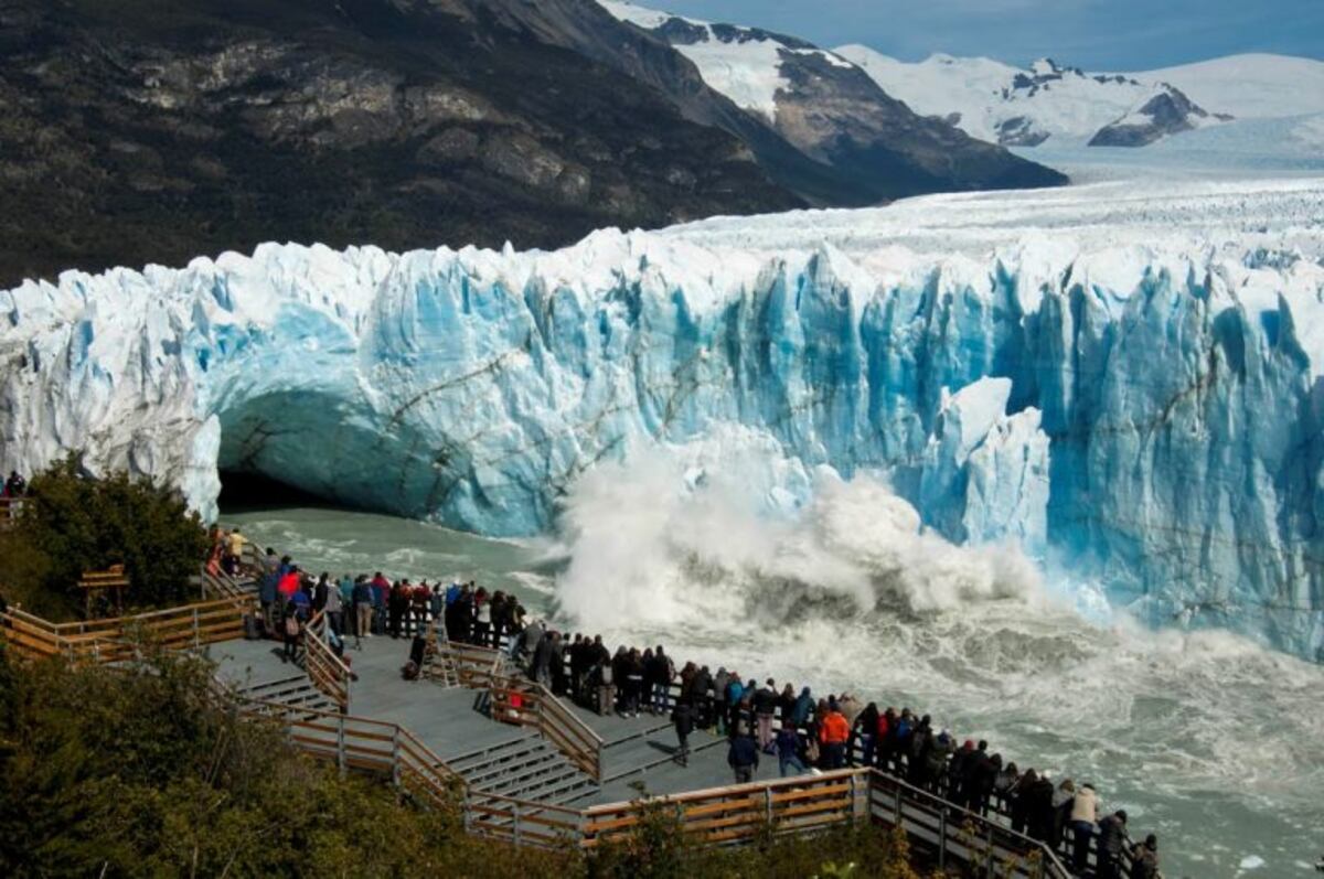 El Glaciar Perito Moreno inició su proceso de rompimiento