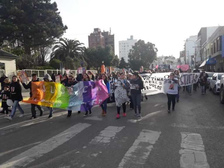 Marcha por el centro de la ciudad.