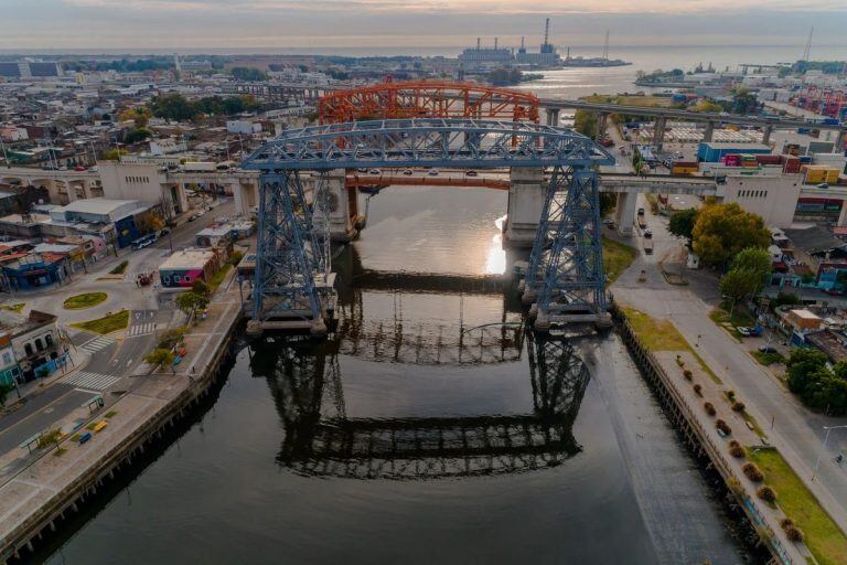 Puente Transbordador de La Boca, Nicolás Avellaneda (Foto: Clarín)