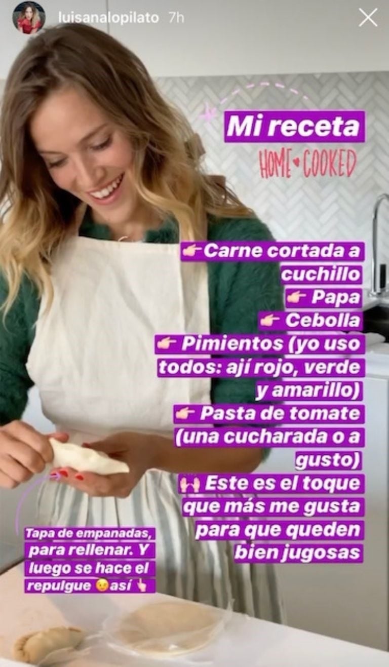 Receta de Luisana Lopilato.