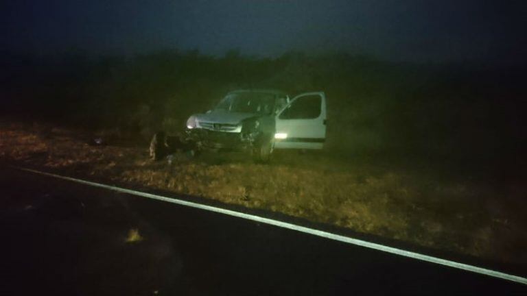 Una persona lesionada en un vuelco en cercanías de Achiras.