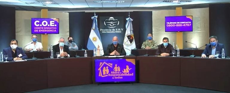 El ministro Ekel Meyer estuvo al frente de la presentación del informe N° 159 del COE Jujuy.