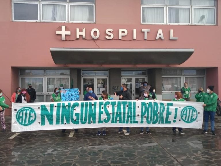 Reclamo de ATE en hospitales de la provincia.