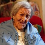 Emma Morano, thought to be the world's oldest person and the last to be born in the 1800s, is seen during her 117th birthday in her house in Verbania, northern Italy November 29, 2016. REUTERS/Alessandro Garofalo