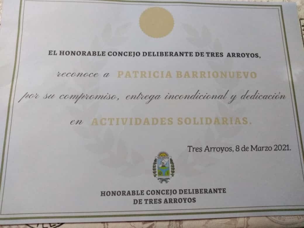 Reconocimiento a Mujeres destacadas del Distrito de Tres Arroyos