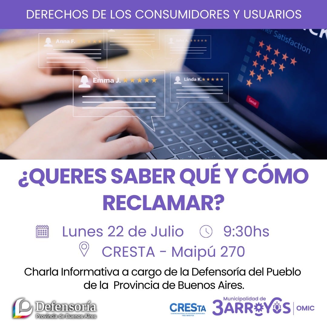 Charla abierta: ¿querés saber qué y dónde reclamar?