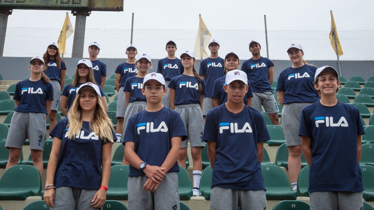 Los ballboys y la alegría de estar en la cancha y en una jornada de Copa Davis.