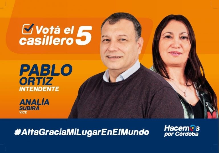 Ortiz - Subirá: opción dentro de la alianza Hacemos por Córdoba en las PASO (Facebook Pablo Marcos Ortiz).