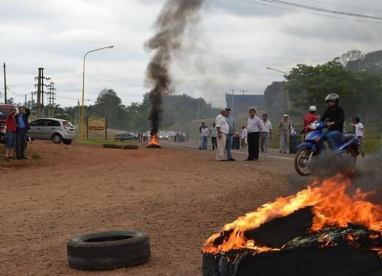 Corte en la Ruta 225