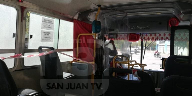 Las medidas preventivas de los colectivos sanjuaninos.