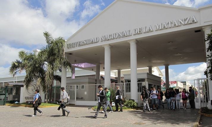 Fachada de la Universidad de La Matanza (Web).