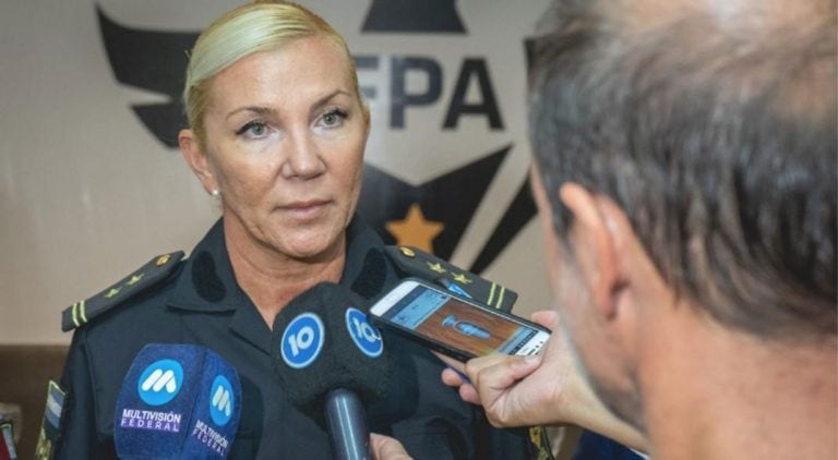 Clarisa Fany Carrera subjefa de la Fuerza Policial Antinarcotráfico.