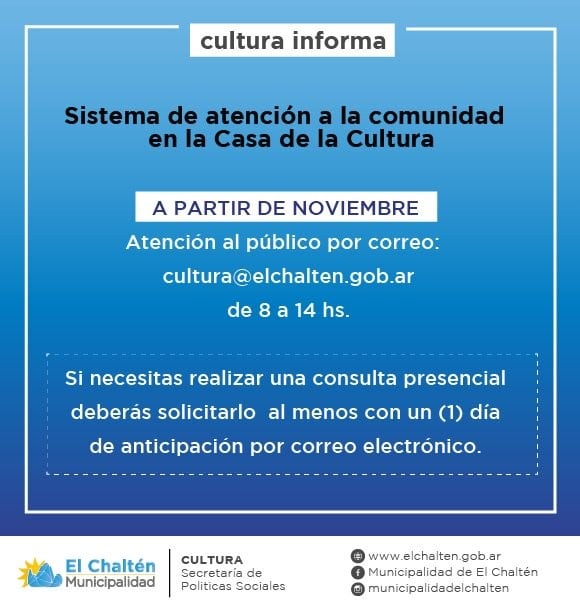 Casa de la Cultura atiende al público con nueva modalidad.