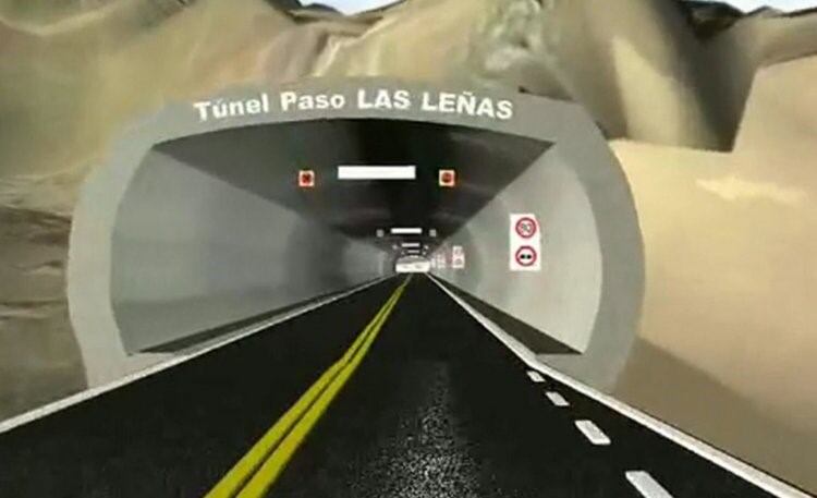 Futuro túnel en el Paso Las Lenas.