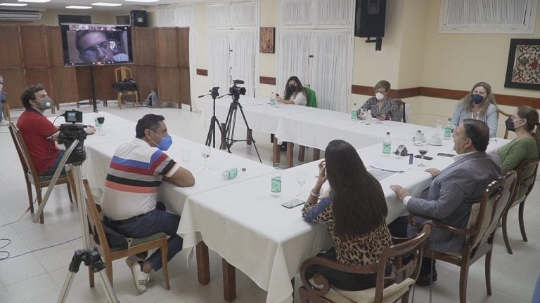 Video conferencia con intendentes - Ricardo Quintela