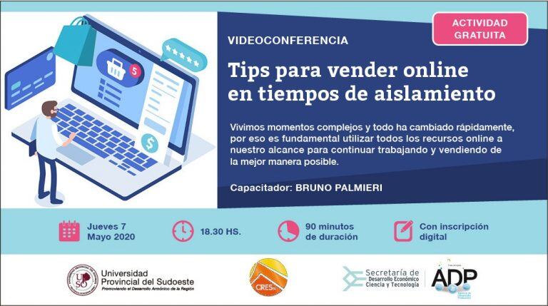 Videoconferencia gratuita: "Tips para vender online en tiempos de aislamiento