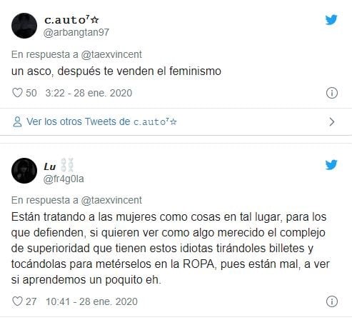 Rosalía, Dua Lipa, Lizzo y Lil Nas X fueron a una fiesta con strippers y los criticaron en Twitter (Foto: Captura de Twitter)