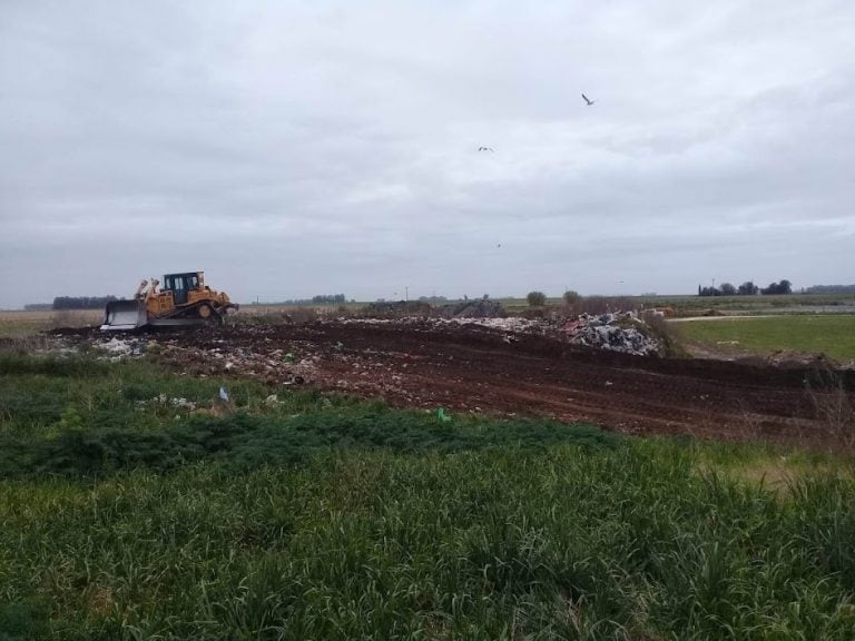 Trabajos en la Planta de Reciclado San Francisco de Bellocq (prensa)