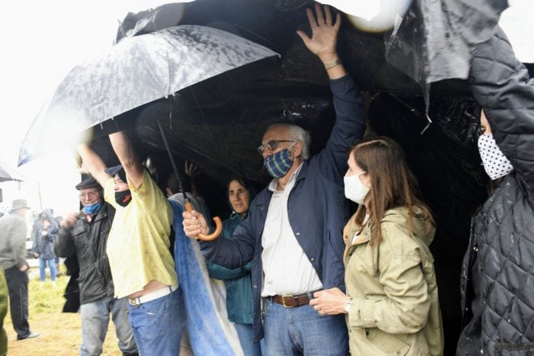 La manifestación en defensa a la propiedad privada en Paraná.