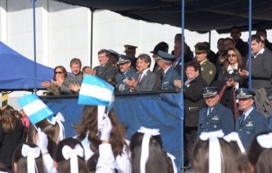 El acto del juramento a la bandera fue en la IV Brigada Aérea, situada en Las Heras.