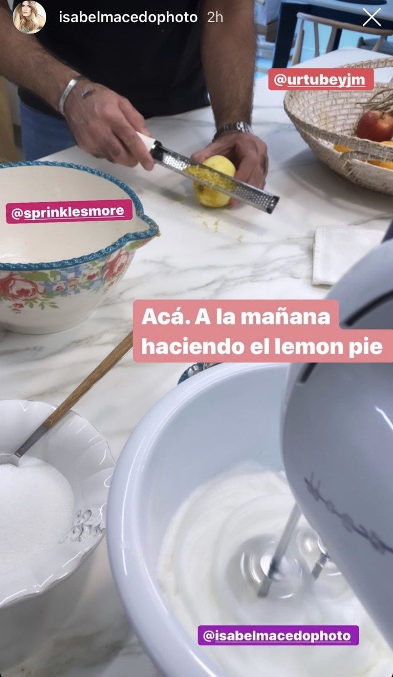 Juan Manuel Urtubey le preparó un postre a su esposa por su cumpleaños (Instagram Isabel Macedo)