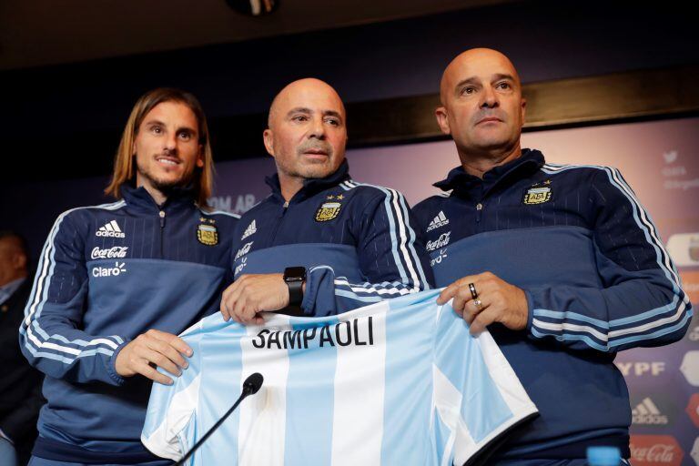 Sampaoli y su ex cuerpo técnico