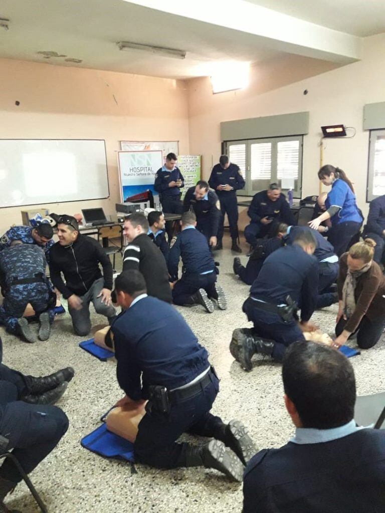 Personal policial de la Departamental Santa María participó de una jornada de capacitación.