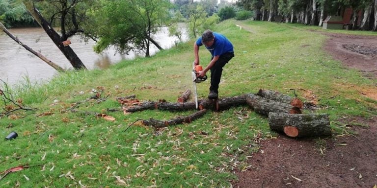 Trabajos en el Balneario Municipal de Arroyito