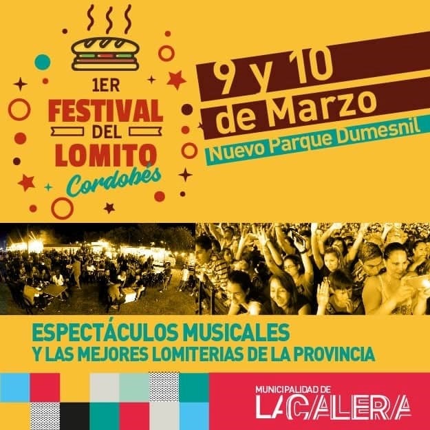 El 1° Festivla del Lomito Cordobés fue re-programado debido a la realización de los Carnavales de Saldán 2019