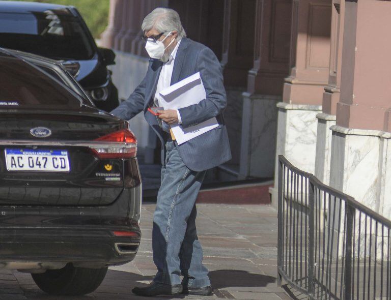 Hugo moyano en la Casa Rosada. (Foto: Federico Lopez Claro)