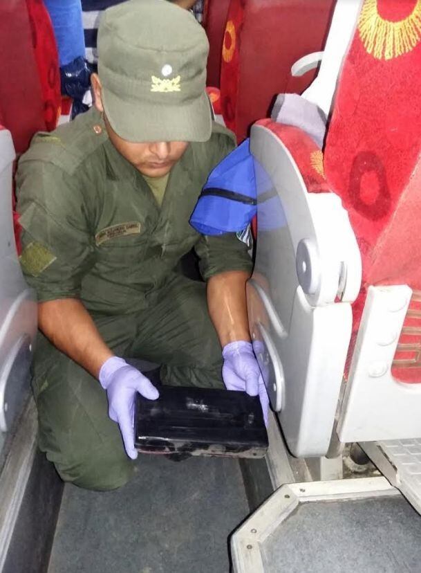 Los paquetes descubiertos. (Gendarmería Nacional)