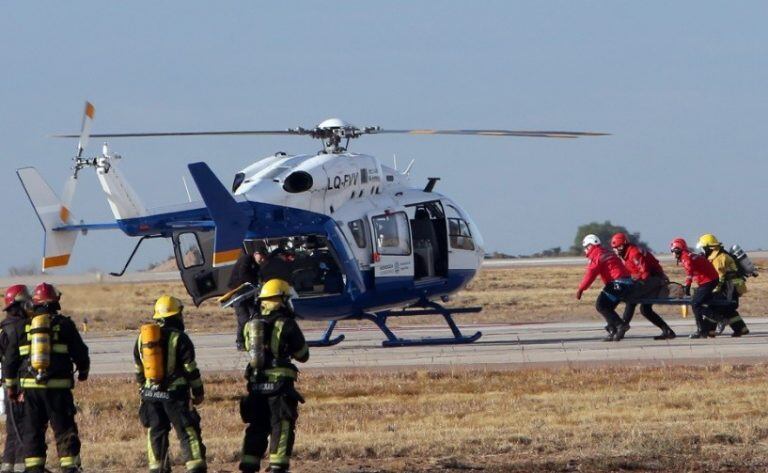 Rescate desde la pista de aterrizaje.