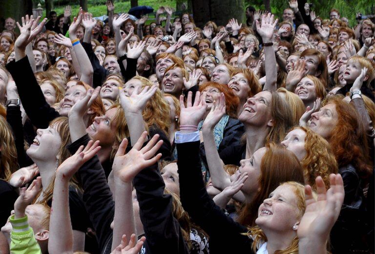 Así se celebró el Redhead Day en Breda, Holanda. EFE/Erald Van Der Aa